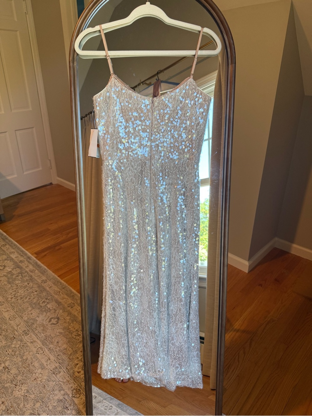 Dress the Population Champagne Lace Midi Dress - Picture 2 of 5